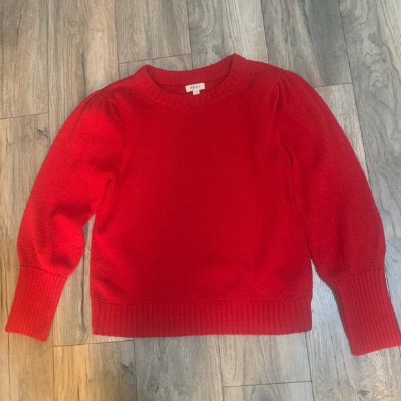 NEW STYLE & CO DARK RED PUFFY SLEEVE SWEATER XL - Picture 3 of 6